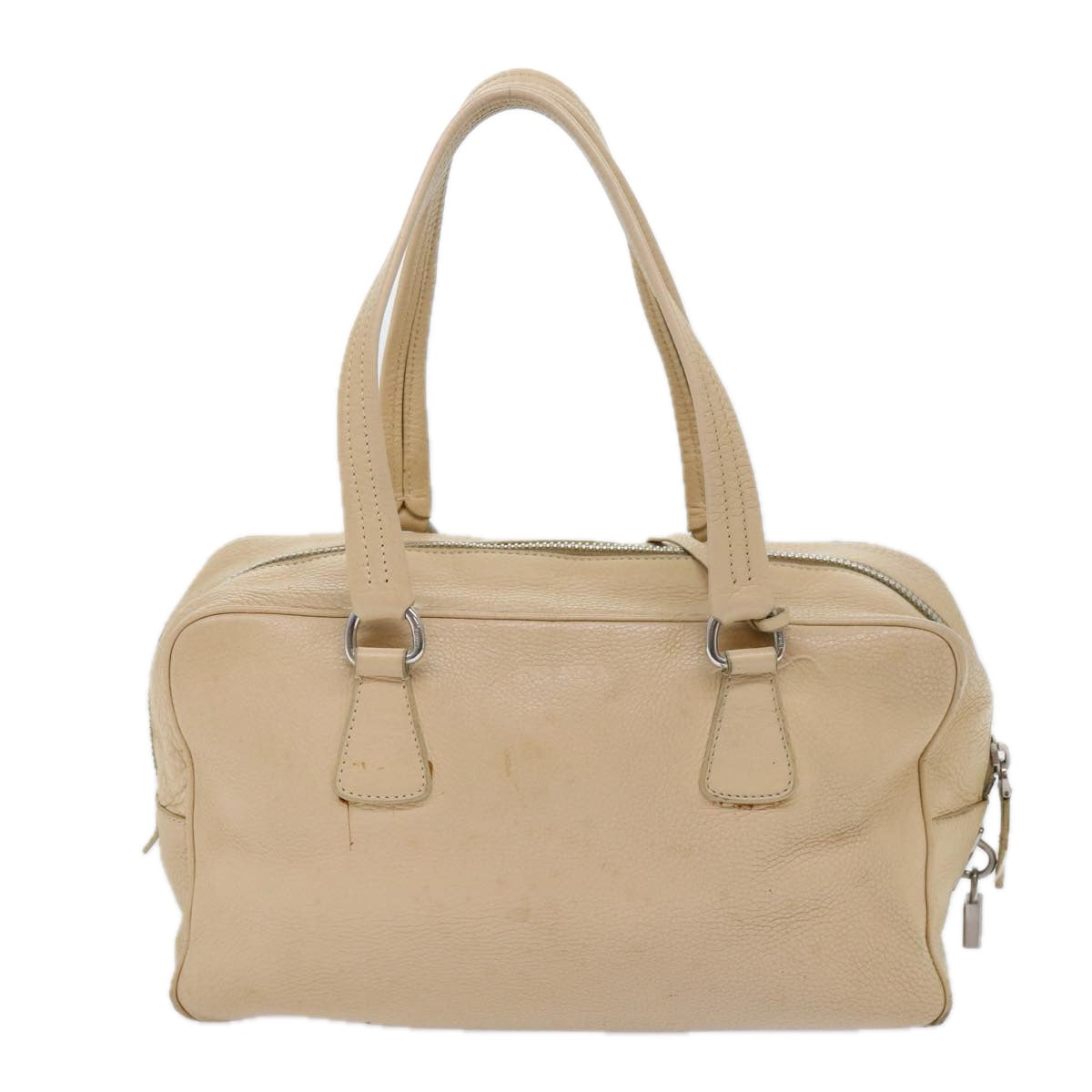 PRADA Shoulder Bag Leather Beige ar11183B
