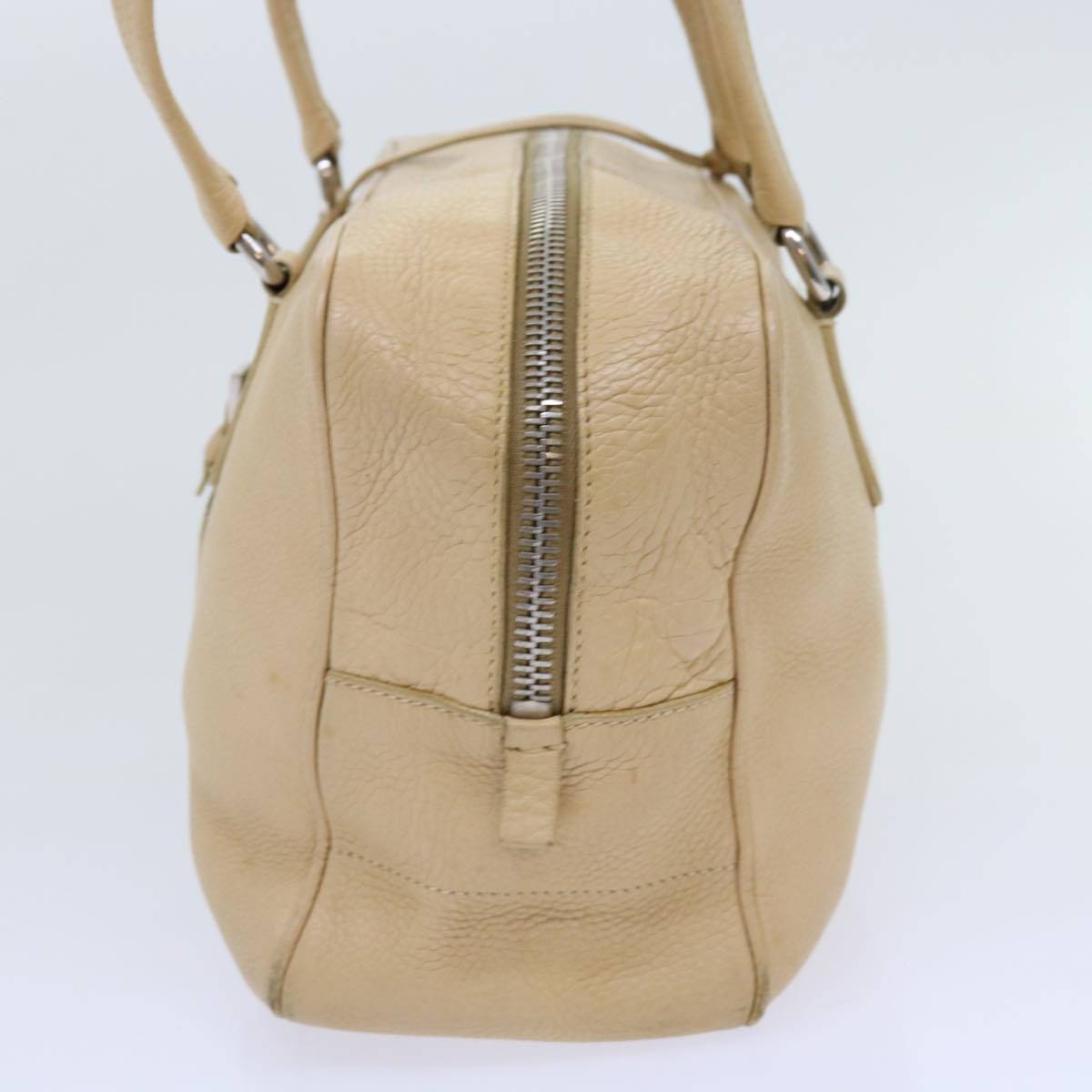 PRADA Shoulder Bag Leather Beige ar11183B