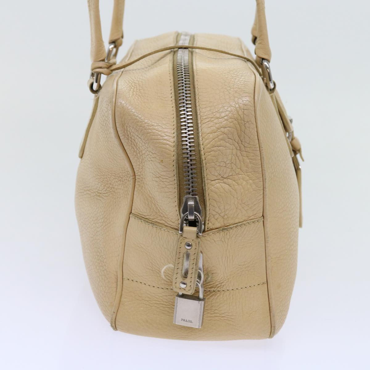 PRADA Shoulder Bag Leather Beige ar11183B