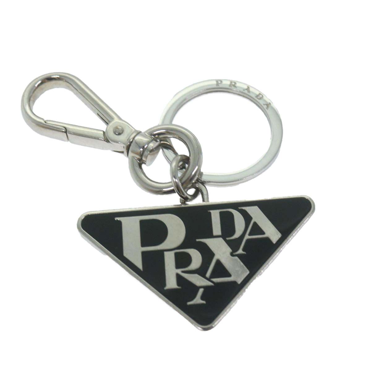 PRADA Key Ring metal Silver ar11203B
