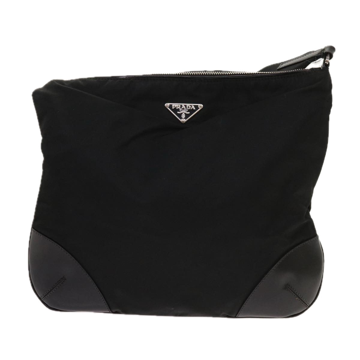 PRADA Shoulder Hand Bag Leather nylon 2Set Brown Black ar11233