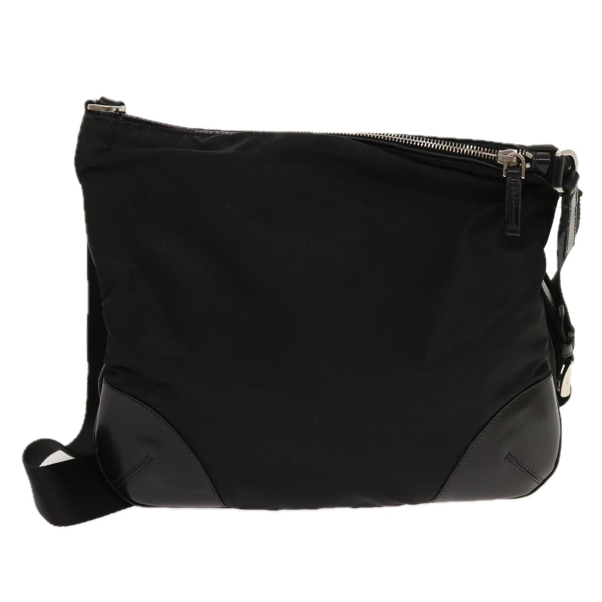 PRADA Shoulder Hand Bag Leather nylon 2Set Brown Black ar11233