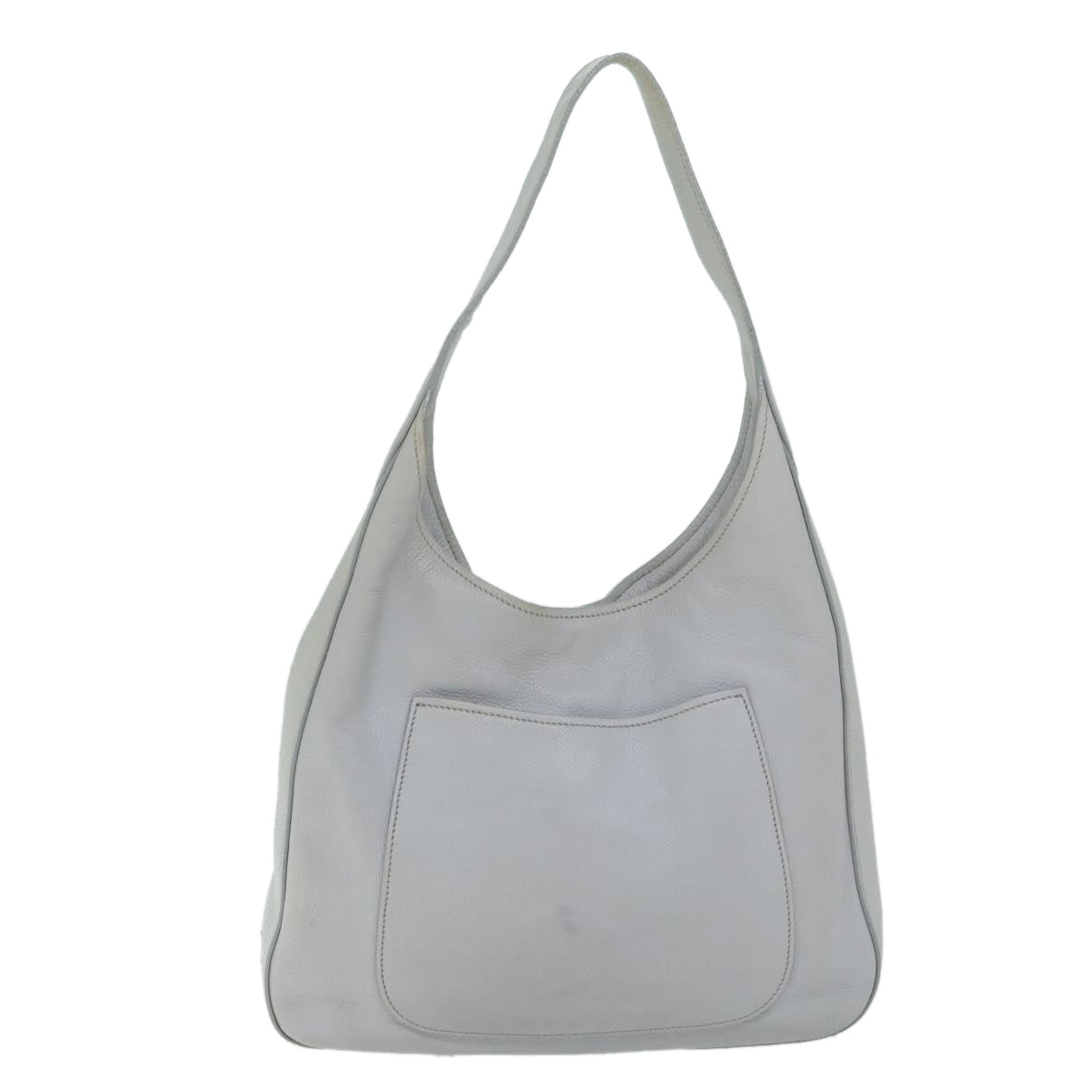 PRADA Shoulder Bag Leather Gray ar11288