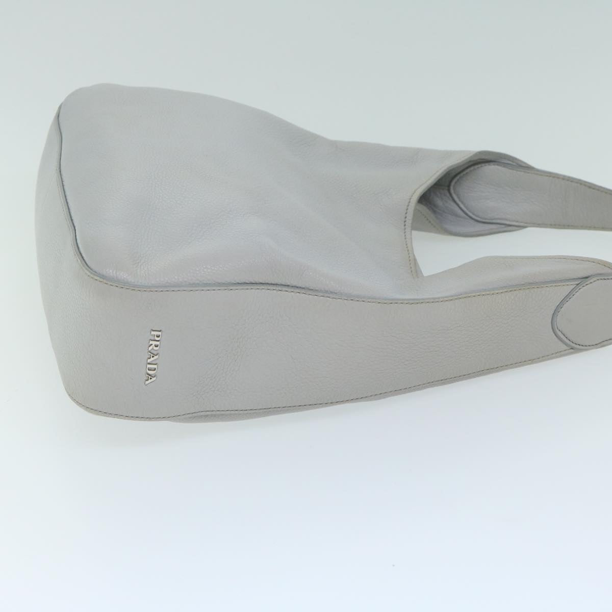 PRADA Shoulder Bag Leather Gray ar11288