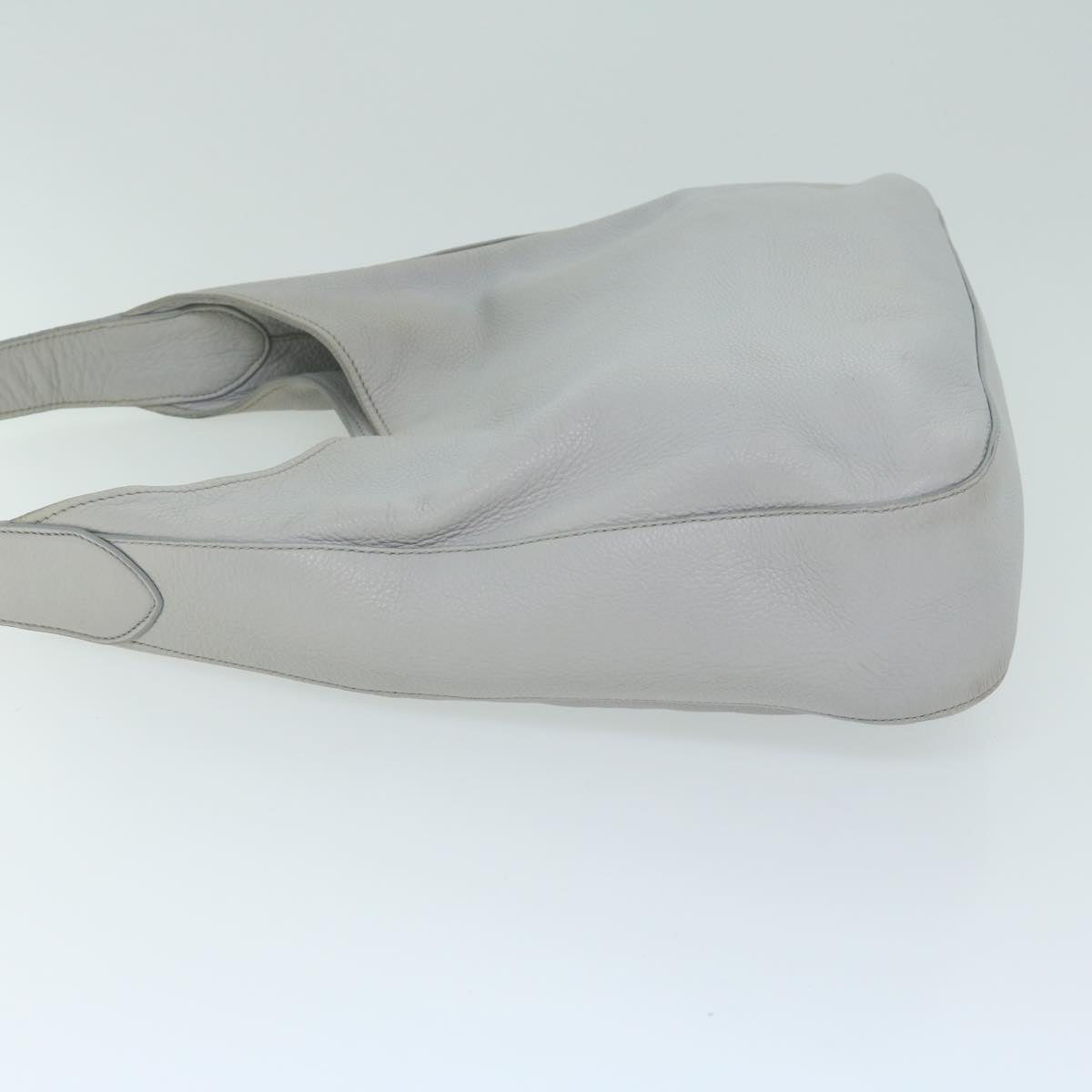 PRADA Shoulder Bag Leather Gray ar11288