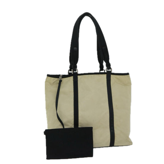PRADA Tote Bag Nylon Beige  ar11527