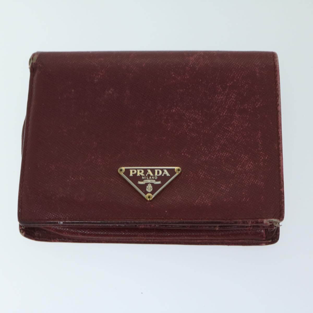 PRADA Wallet Leather nylon 8Set Black Red Brown  ar11556