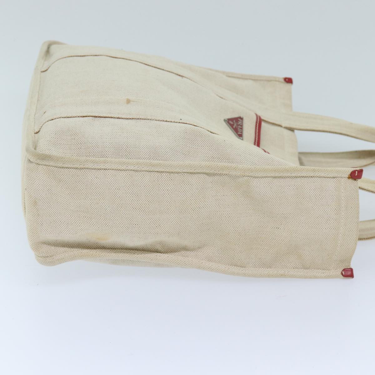 PRADA Tote Bag Canvas Beige ar11641B
