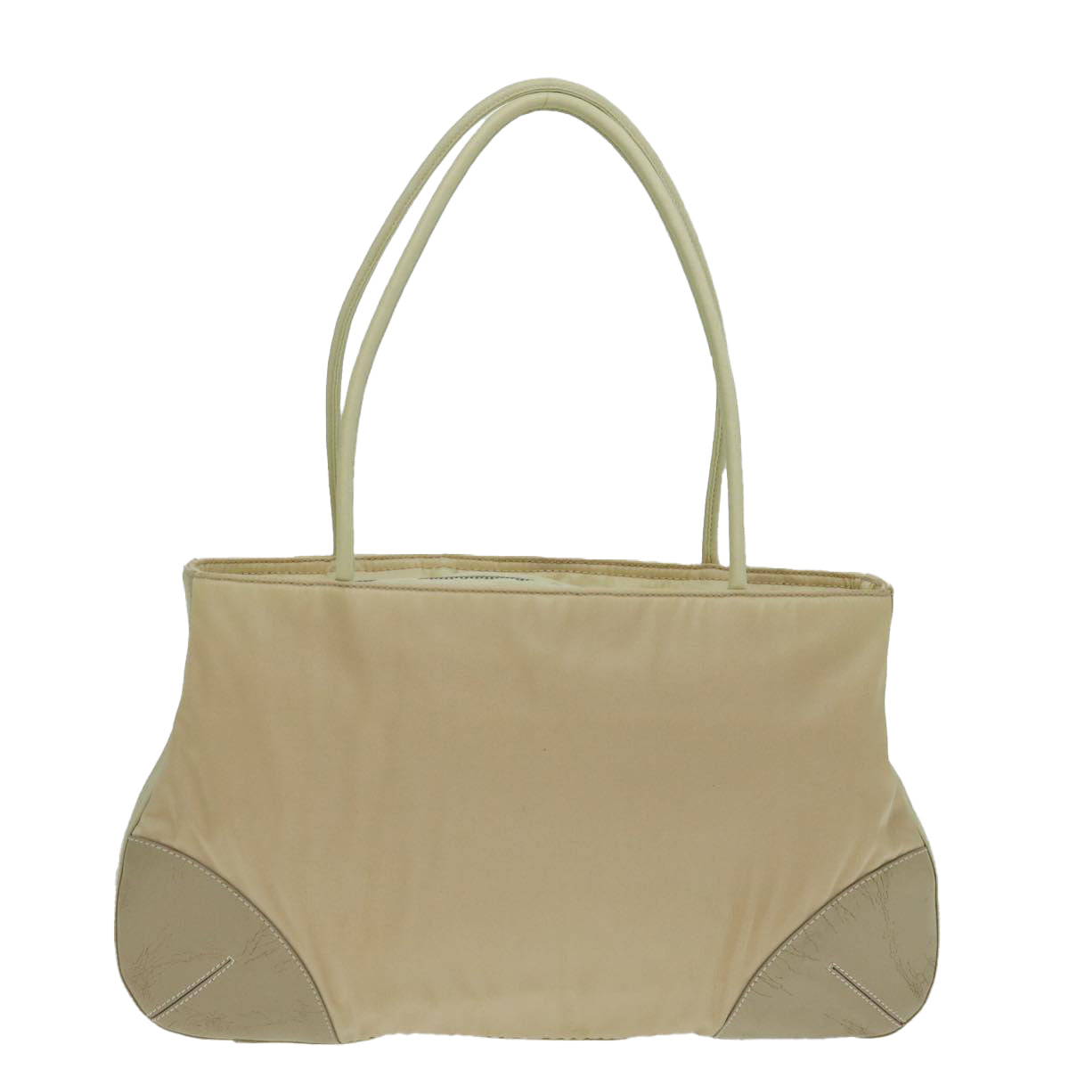 PRADA Hand Bag Nylon Beige ar11646B