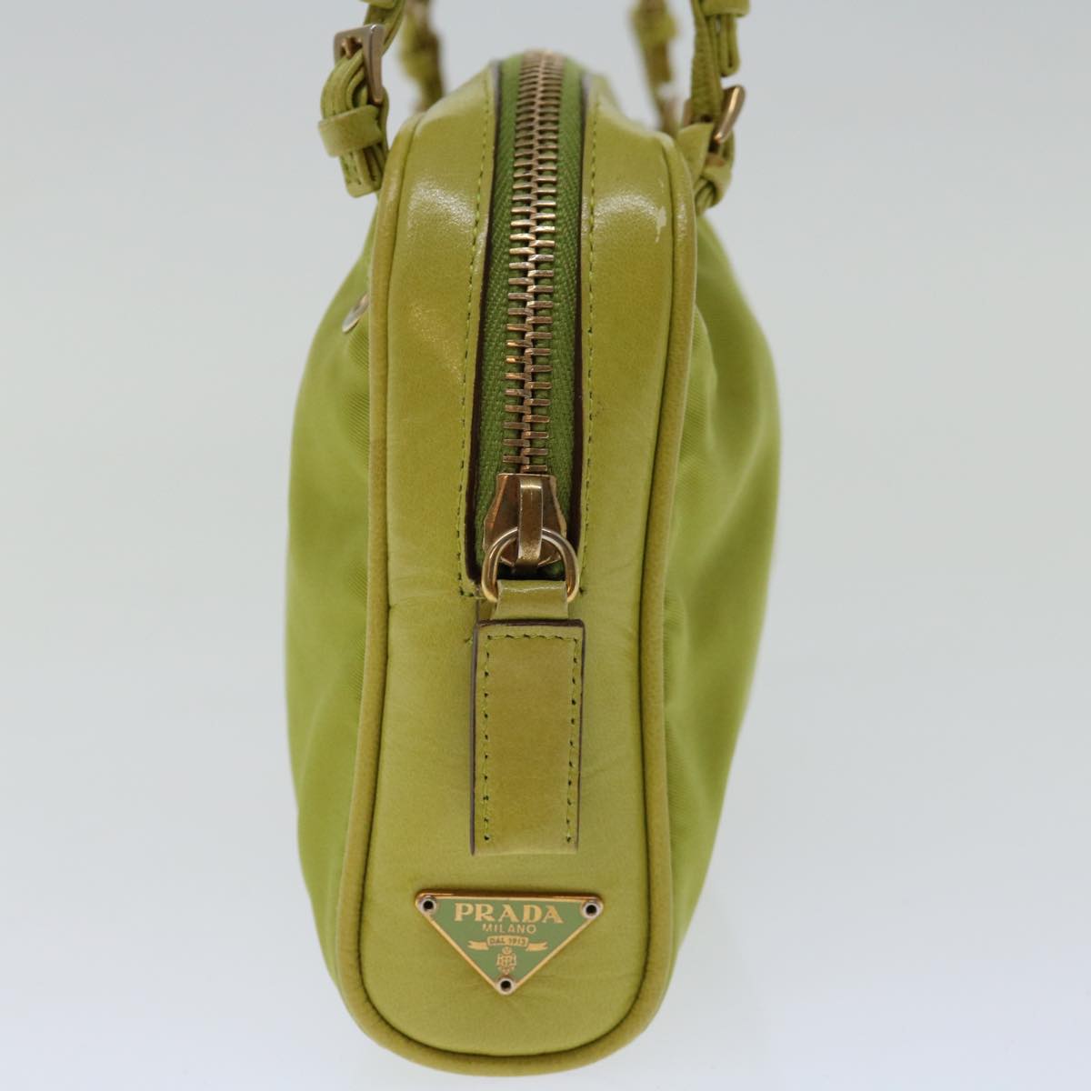 PRADA Hand Bag Nylon Green ar11658B