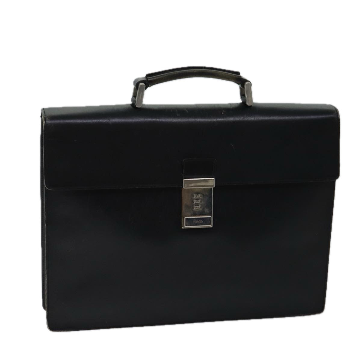 PRADA Hand Bag Leather Black ar11660B