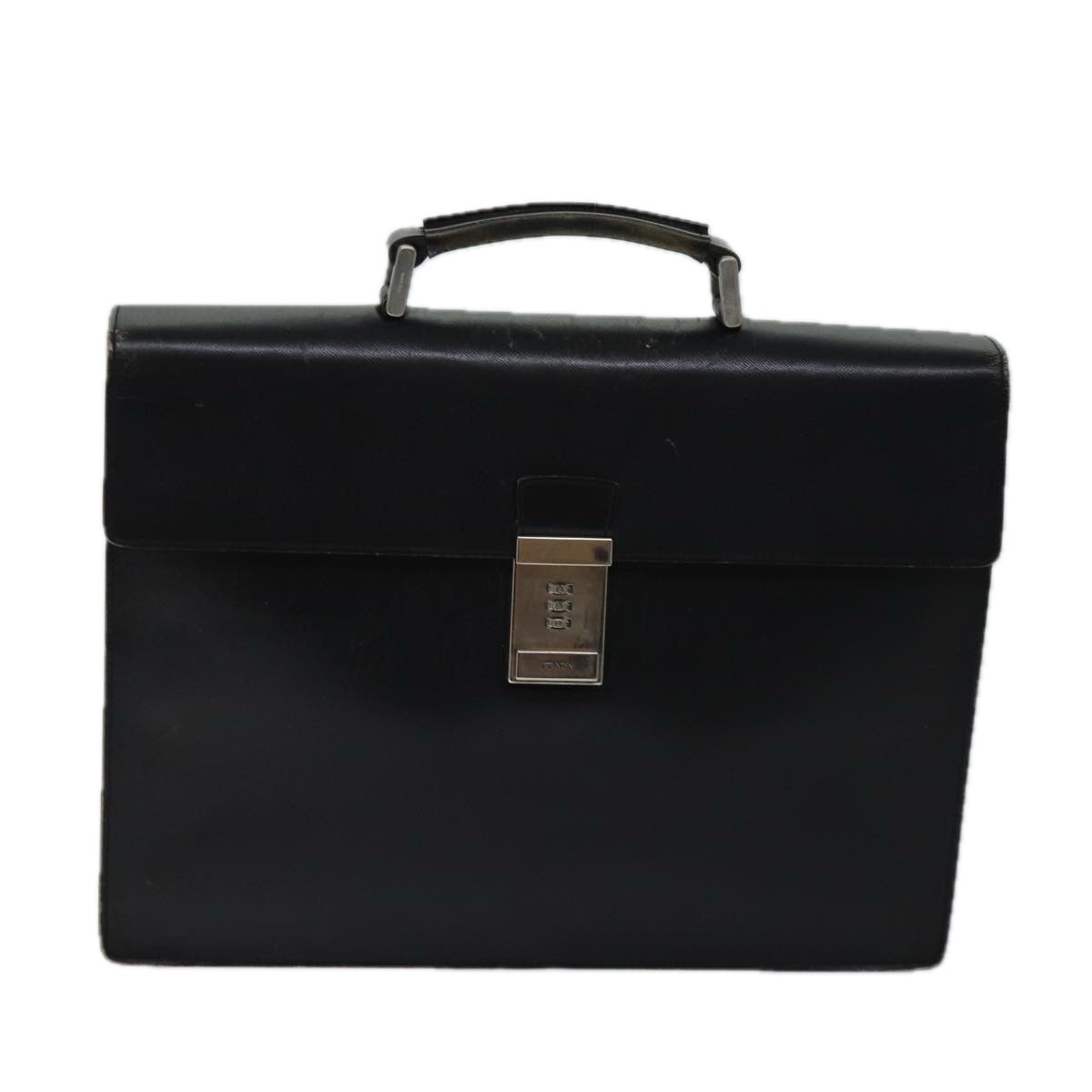 PRADA Hand Bag Leather Black ar11660B