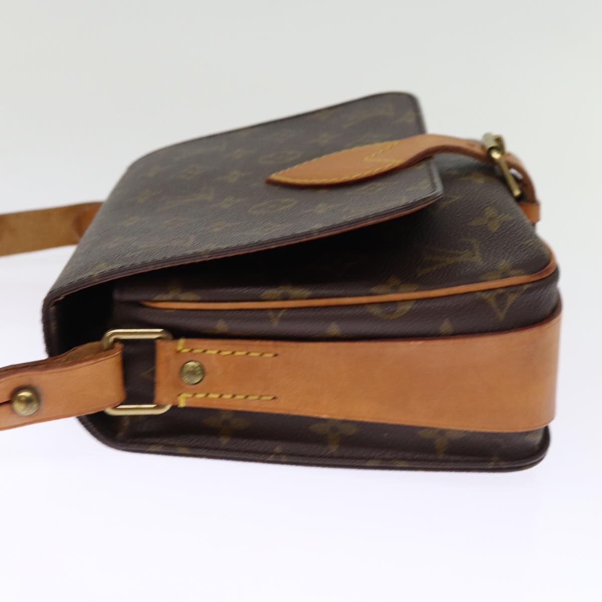 LOUIS VUITTON Monogram Cartouchiere MM Shoulder Bag M51253 LV ar11779B