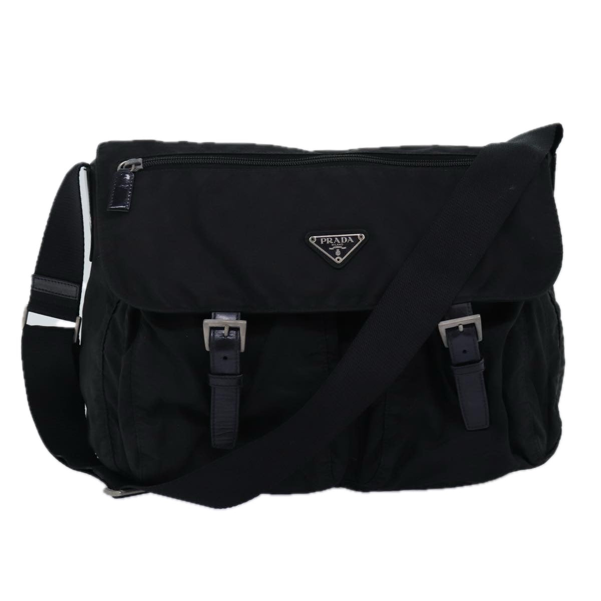PRADA Shoulder Bag Nylon Black ar11822