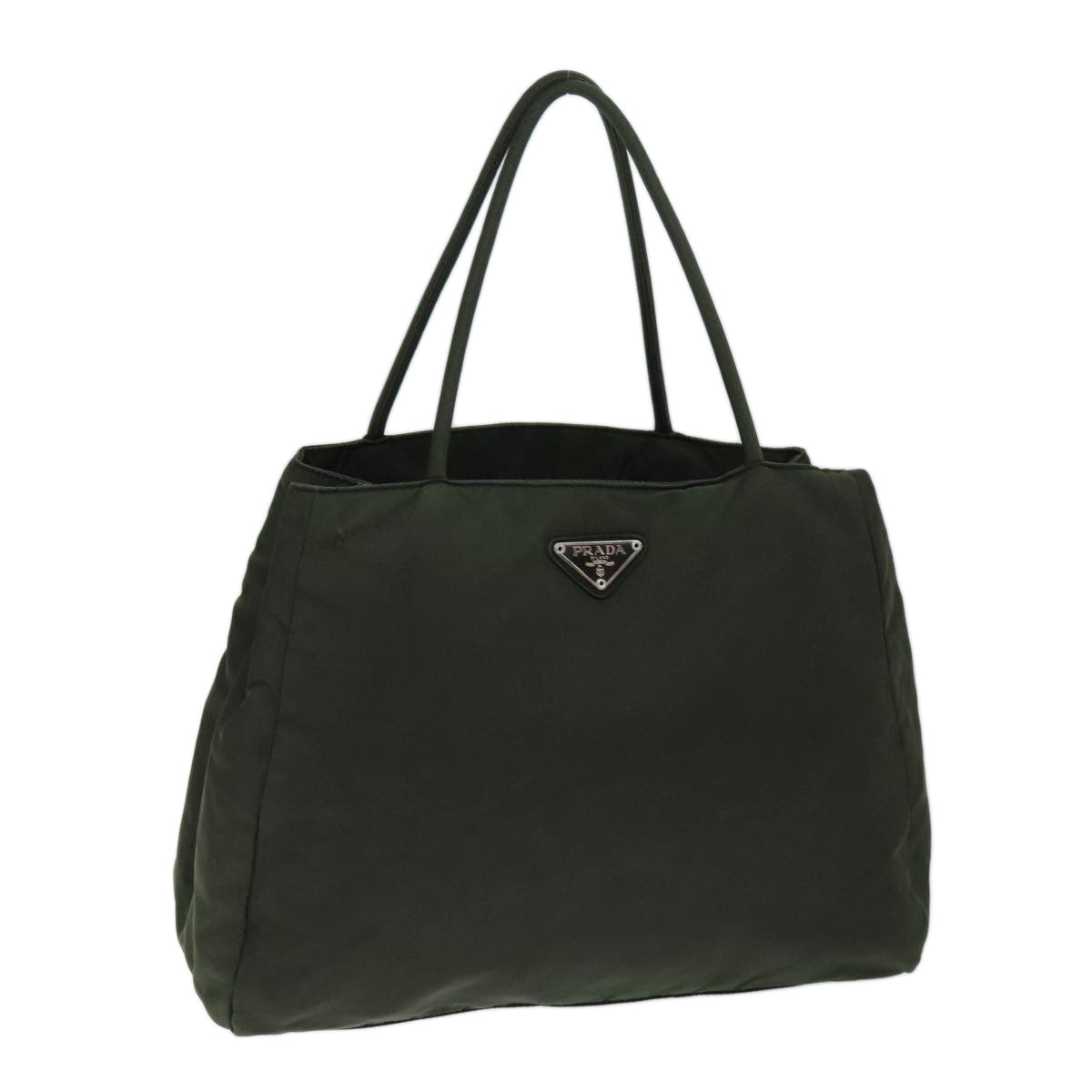 PRADA Hand Bag Nylon Green ar11850