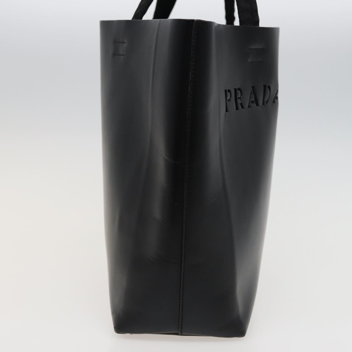 PRADA Tote Bag Leather Black ar11984