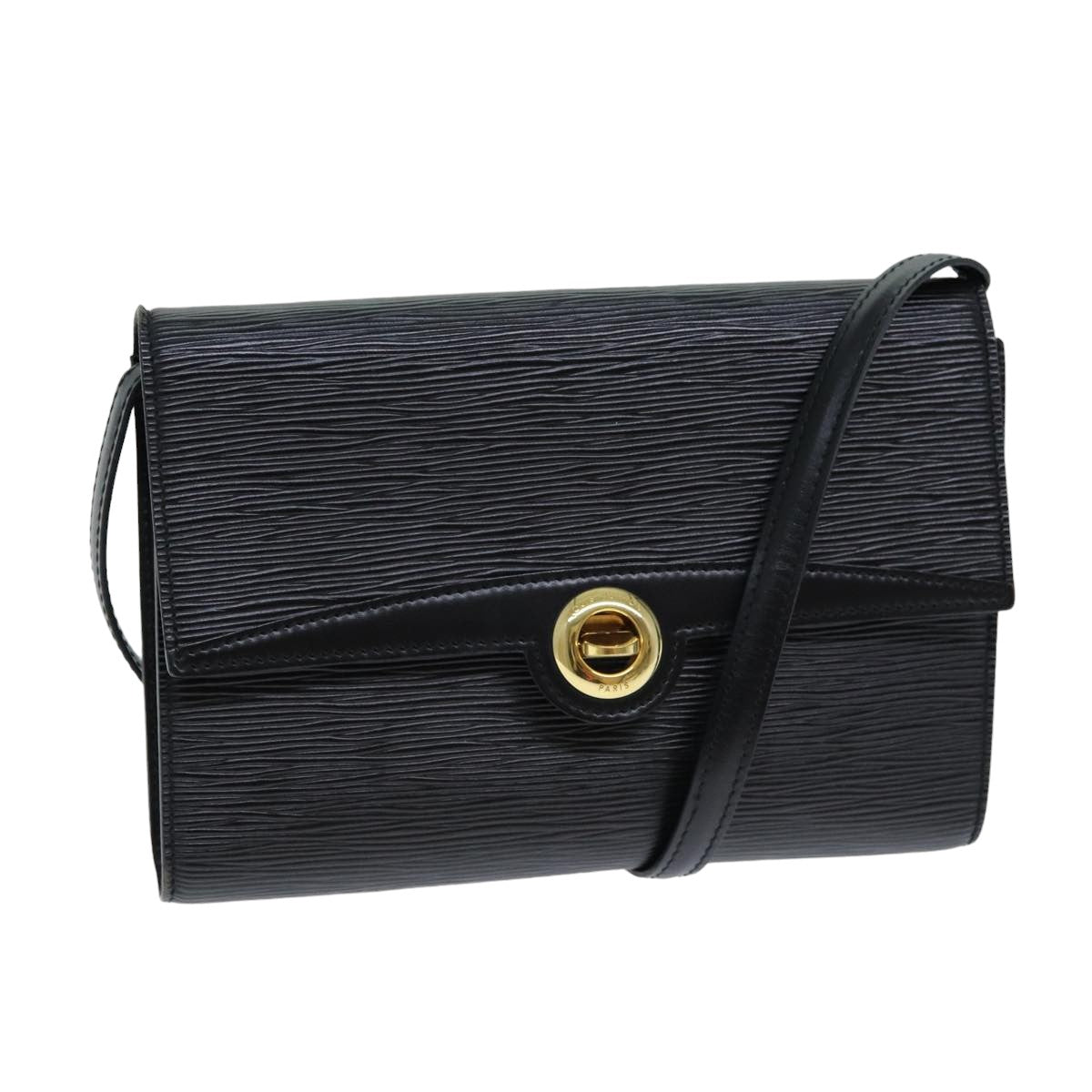 LOUIS VUITTON Epi Clutch Arsch Shoulder Bag 2way Black M52572 LV ar12129