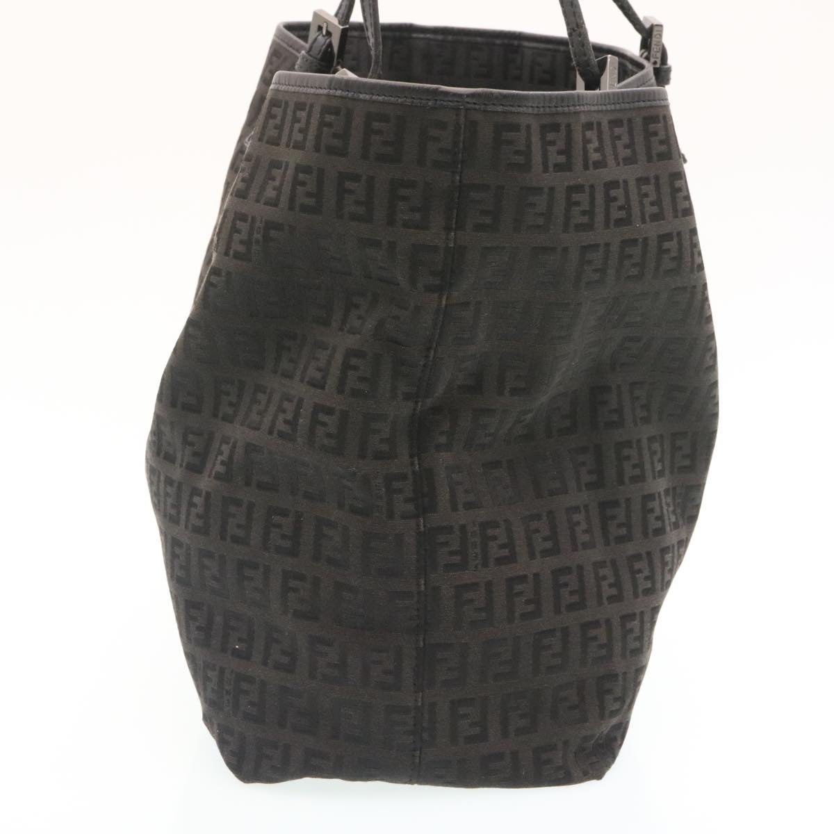 FENDI Zucchino Canvas Tote Bag Black ar6460