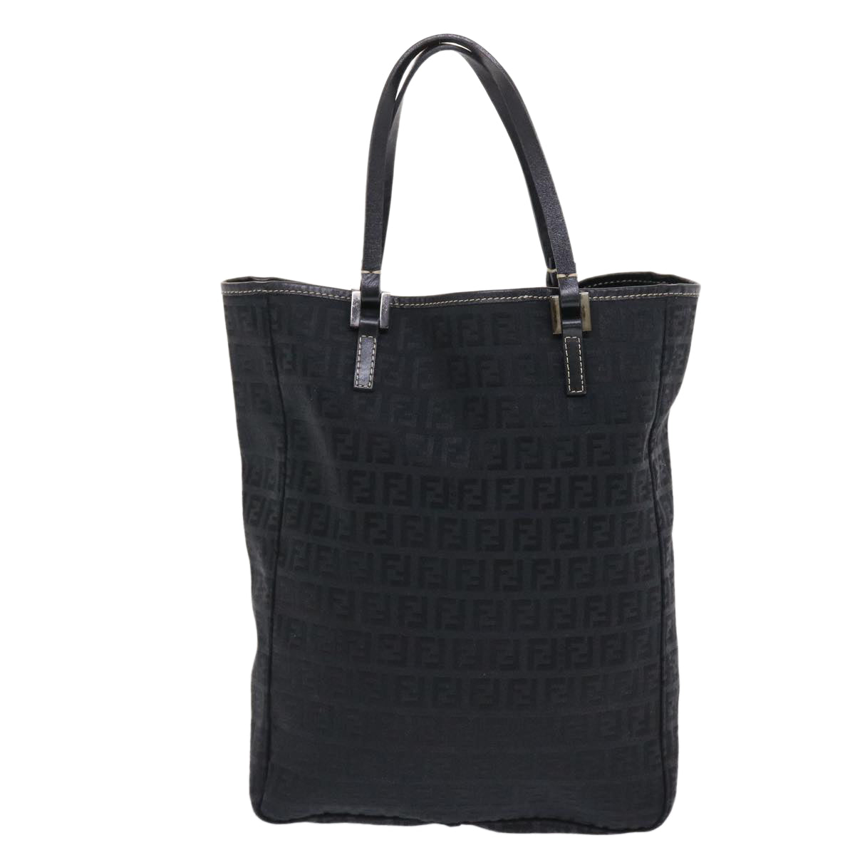 FENDI Zucchino Canvas Tote Bag Black ar9954