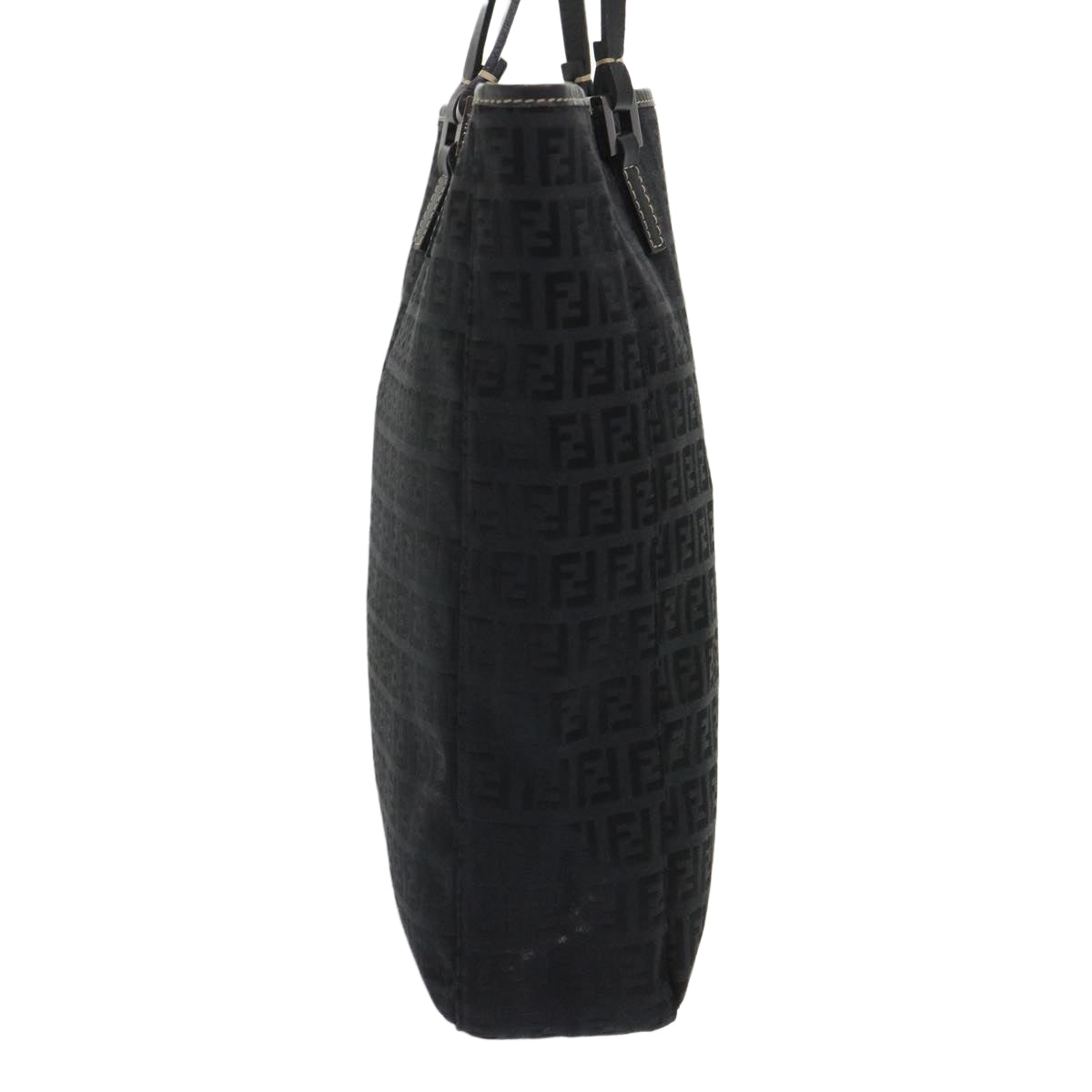 FENDI Zucchino Canvas Tote Bag Black ar9954