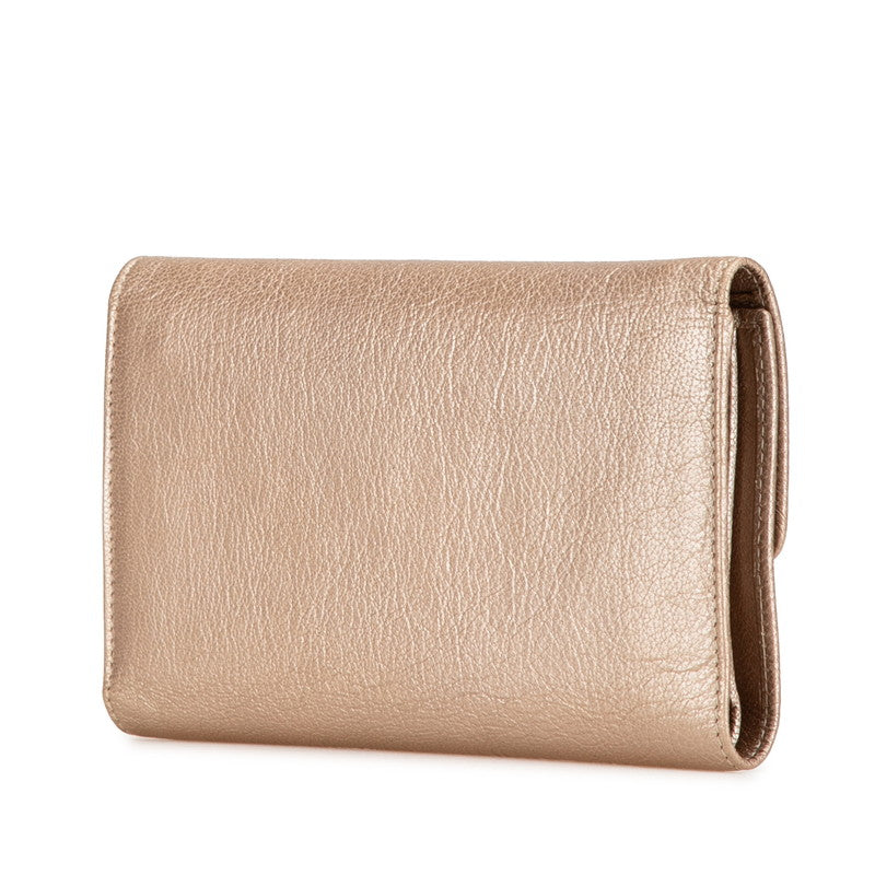 Chanel Leather Tri-Fold Wallet