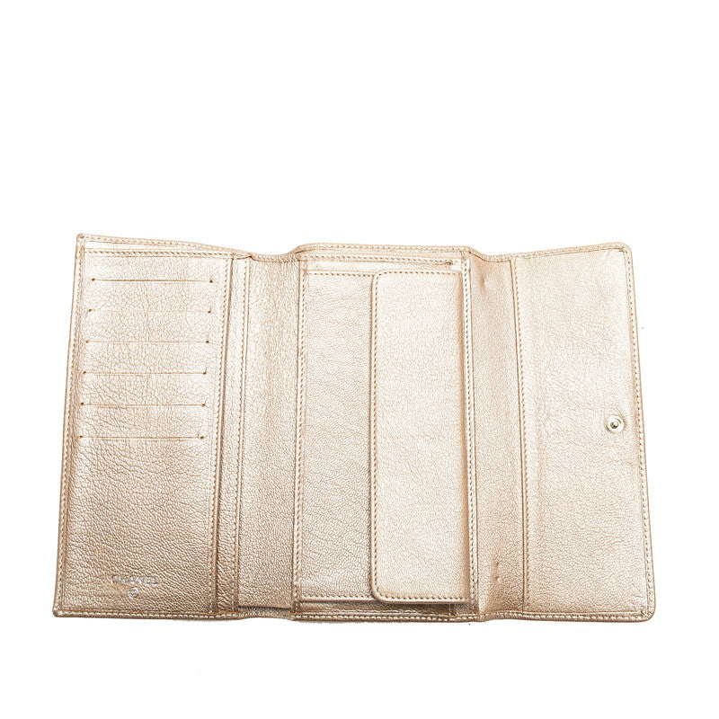 Chanel Leather Tri-Fold Wallet