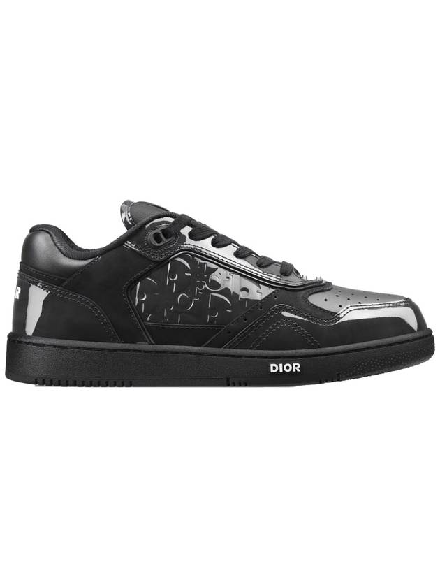 B27 Oblique Gravity Leather Low Top Sneakers Black Dior