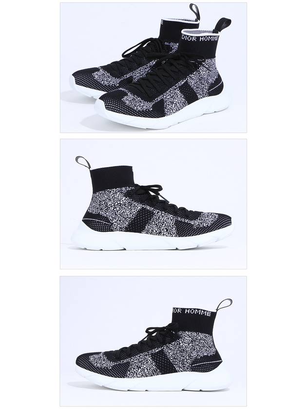 B21 Socks Knit High Top Sneakers Black Dior