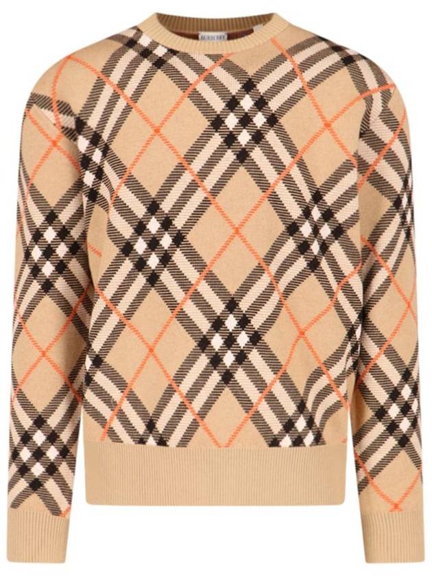 Burberry Nova Check Knit Top Brown