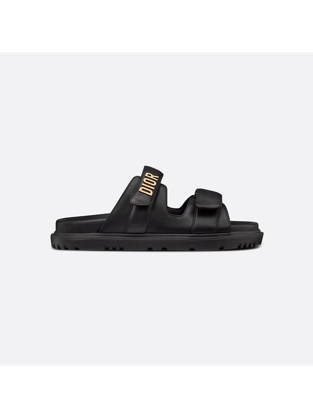 Act Logo Strap Slippers Black Dior