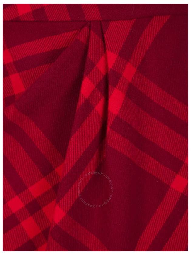 Burberry Check Pattern Wool Mini Skirt
