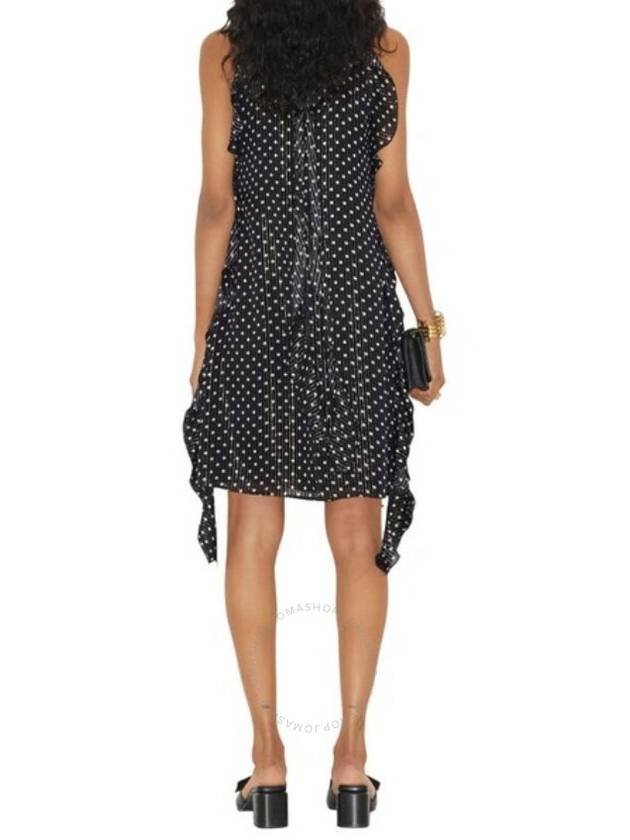 Burberry Burberry Silk Ruffled Polka Dot Dress Brand Size 8 US Size 6