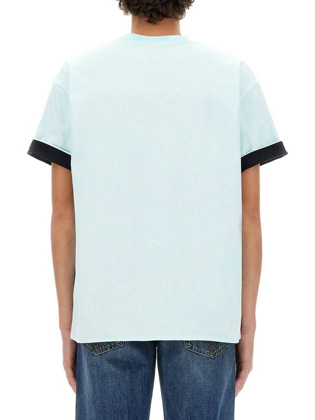 Bottega Veneta Long Sleeve T-Shirt 744998V16E04602 PALE TURQUOISE NAVY
