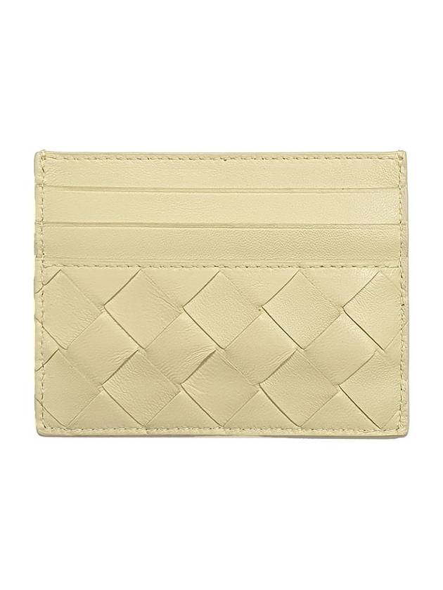Bottega Veneta Intrecciato Leather Card Wallet Beige