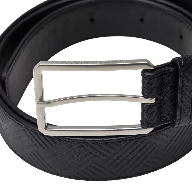 Bottega Veneta Mens Belt in Leather Black 95/38