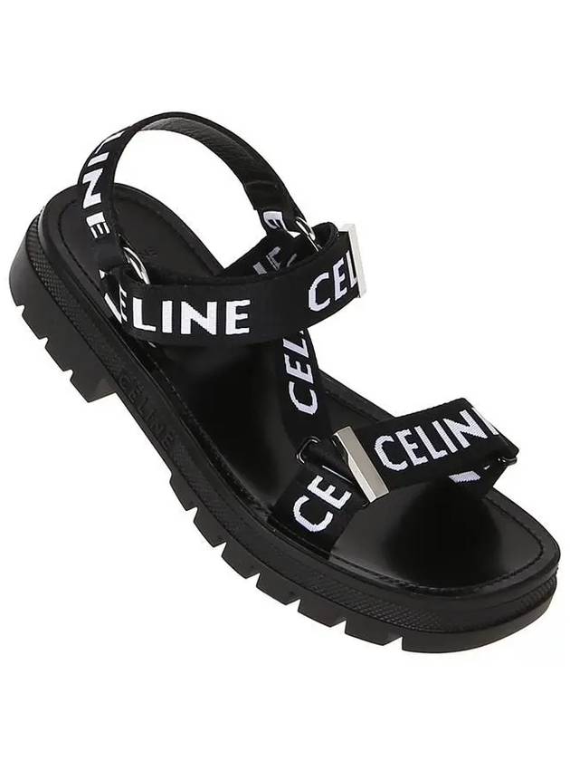 CELINE Leo Strappy Sandals Black