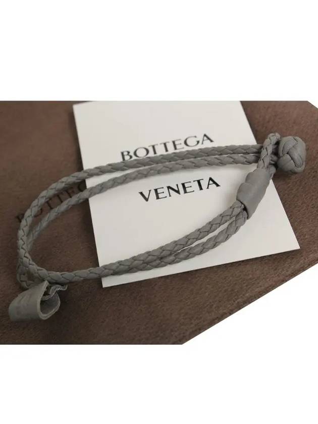 Bottega Veneta Intrecciato Nappa Double Line Bracelet Concrete