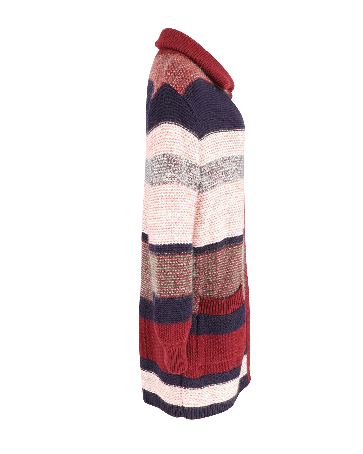 Chloe Striped Cardigan in Multicolor Mohair