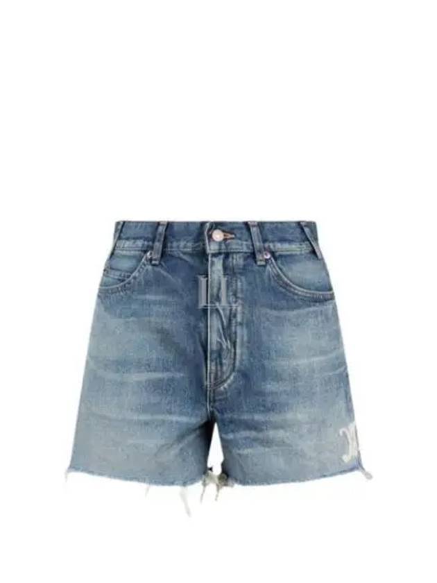 CELINE Skate Denim Shorts Blue