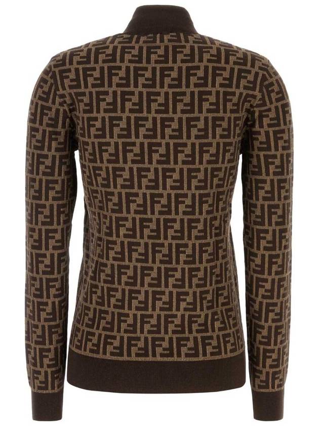Fendi FF Cotton Turtleneck Brown