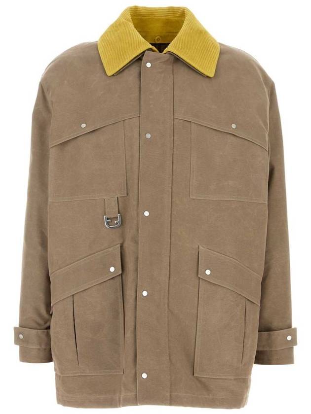 Fendi Waxed Cotton Blouson Jacket Beige