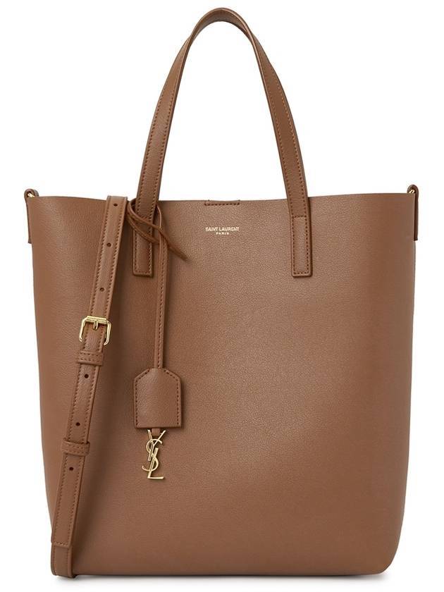 Saint Laurent Shopping Toy Supple Leather Tote Bag Brown