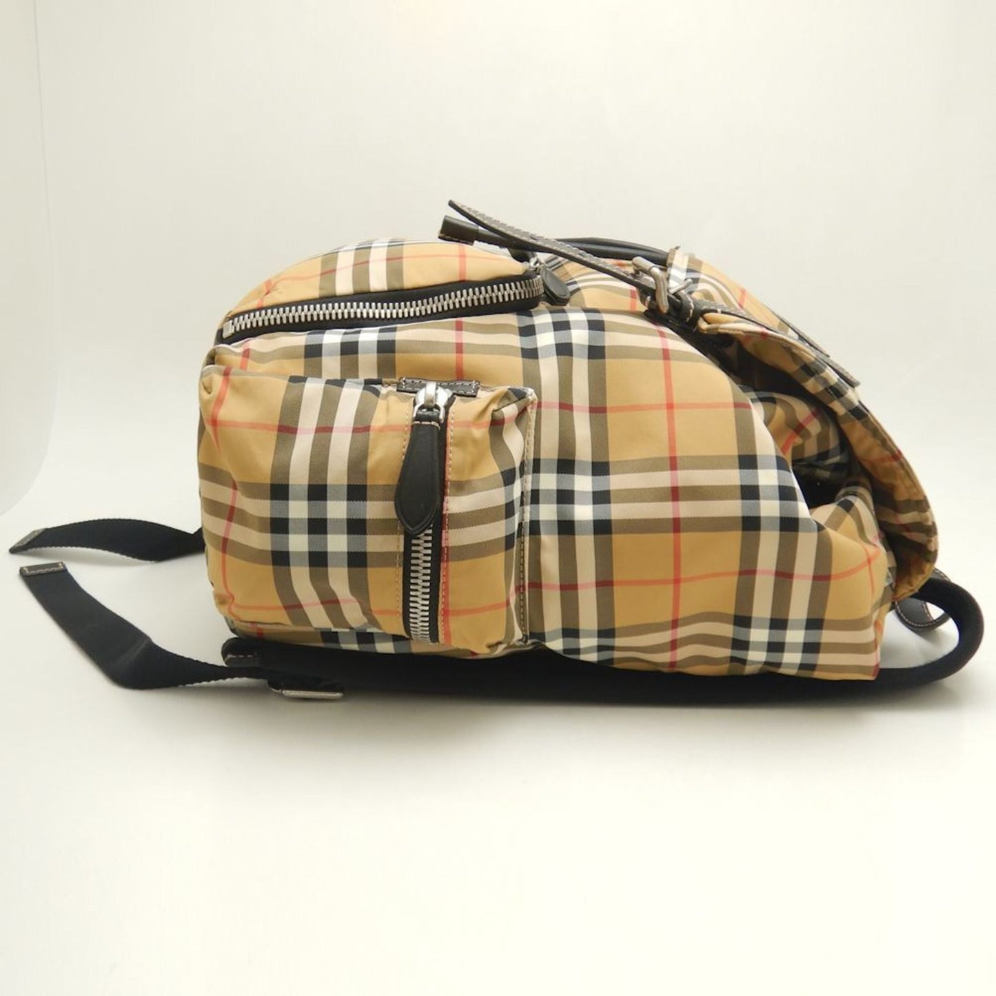 Burberry Nylon Leather Backpack ()