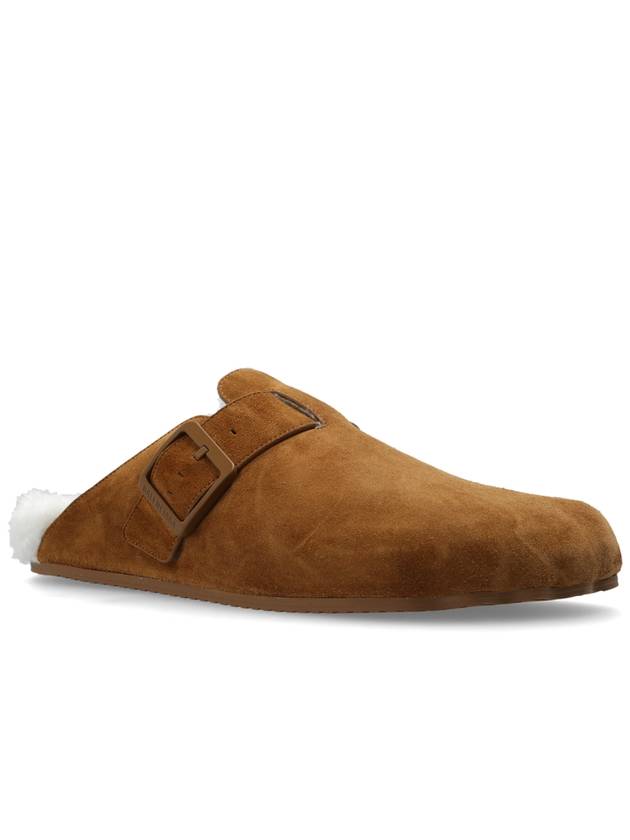 Balenciaga Sunday Shearling Mules Beige