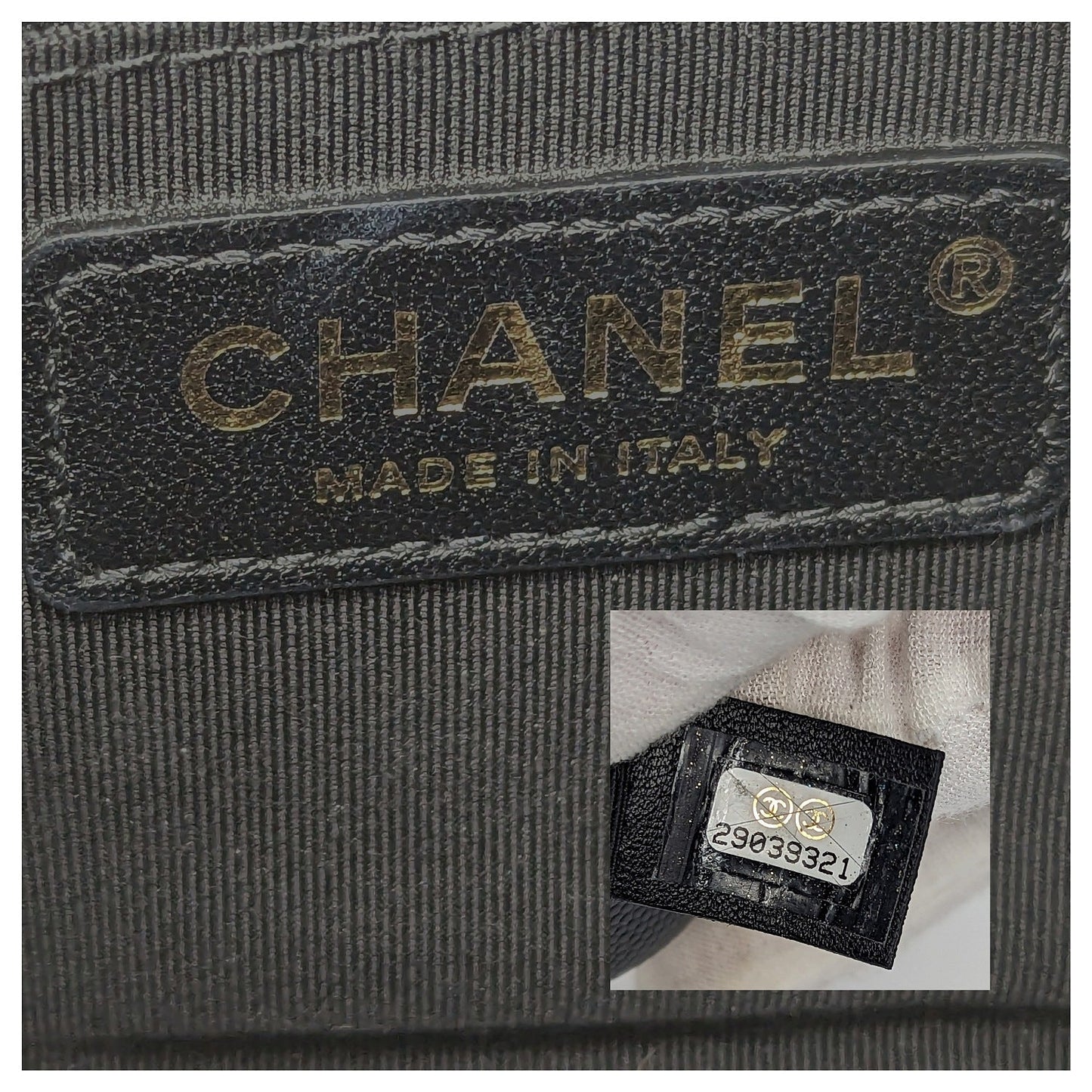 Chanel bag Black Caviar Quilted Small In & Out Camera Case