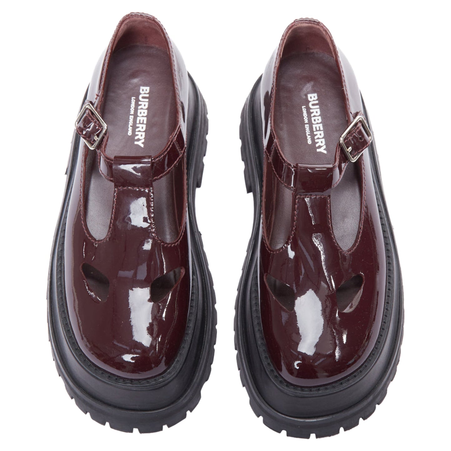 Burberry Aldwych Star Patent Maryjane Platform Shoes
