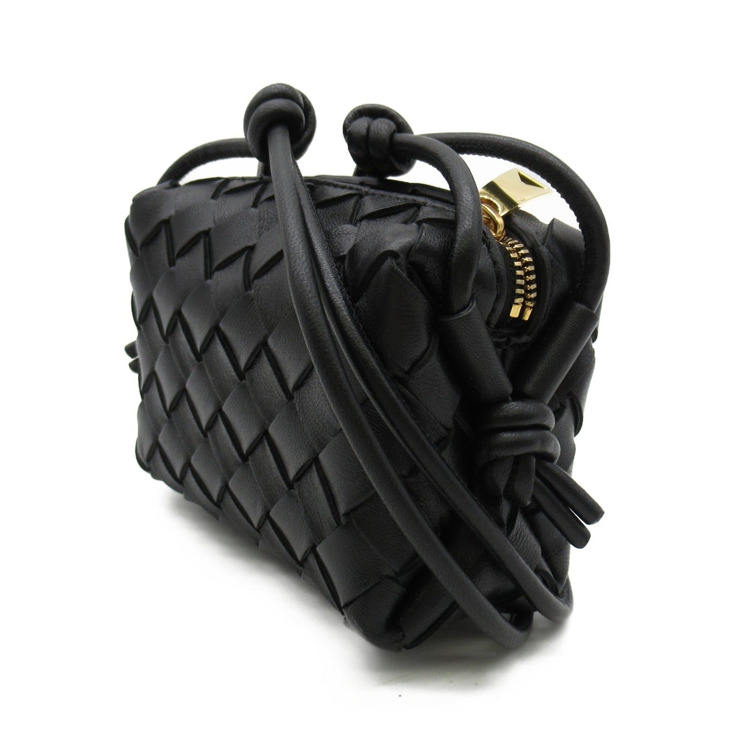 Bottega Veneta Candy Loop Camera Bag Shoulder Bag Black 730832V1G118425