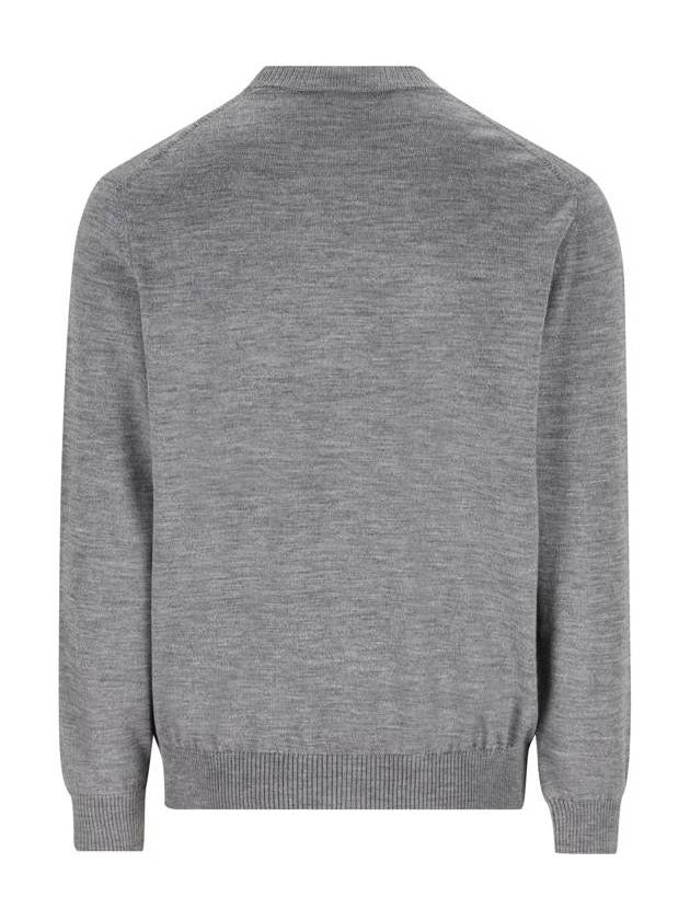 Fendi Men's V-Neck Wool Cardigan Grey