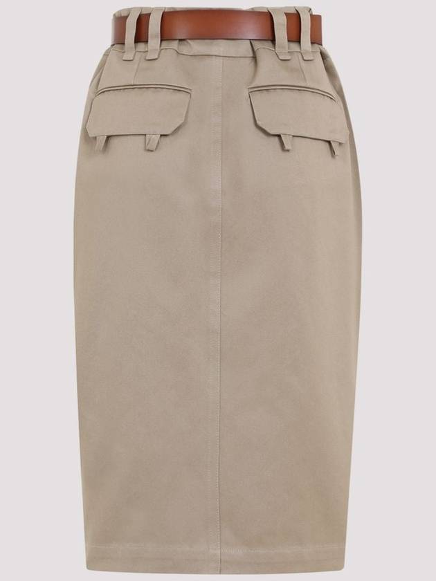 Saint Laurent H71 785389y9i24 9039 Women's Skirt Skirt Long Skirt Midi Skirt Short Skirt Mini Skirt Pants WOMAN BEIGE SKIRTS