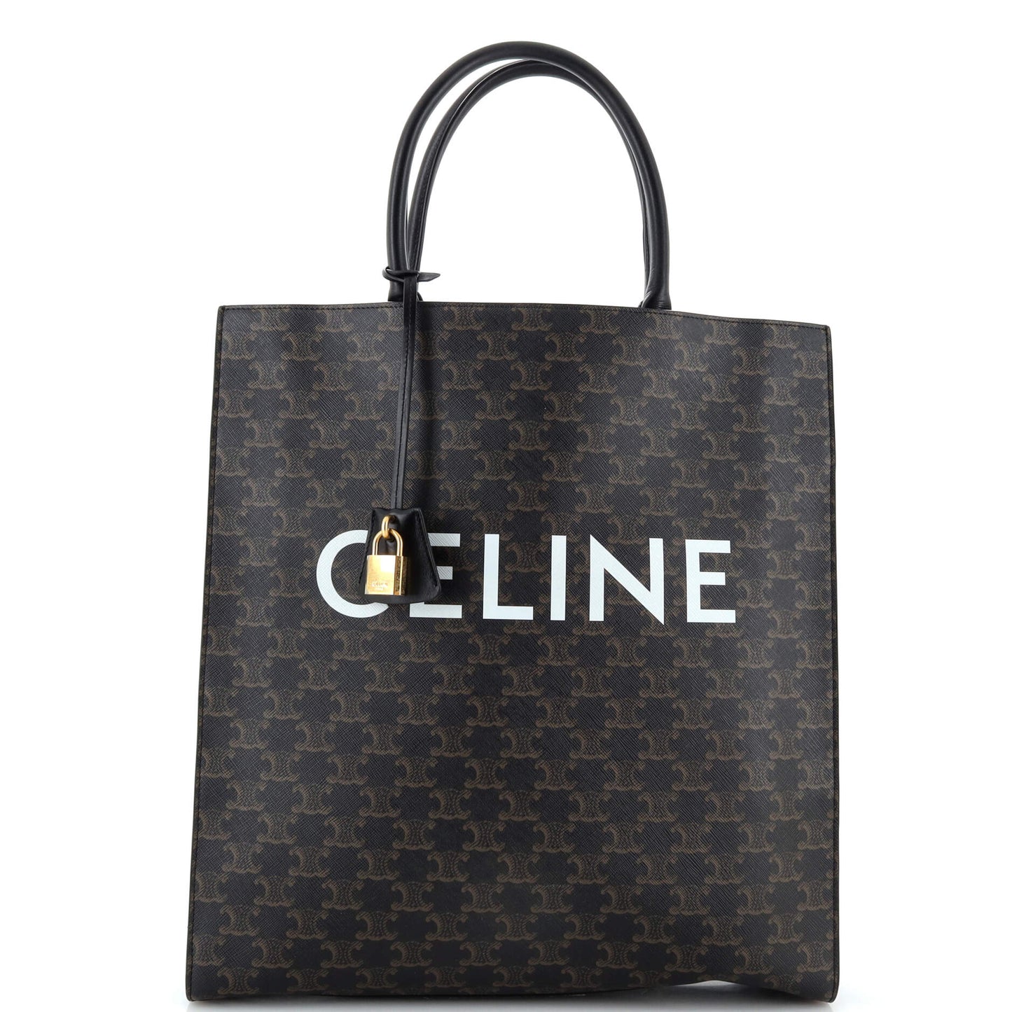 Celine Vertical Cabas Tote Triomphe Coated Canvas Large